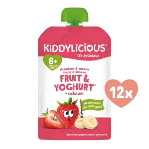 Ovocná kapsička s jahodou, banánom a jogurtom (12 × 100 g)