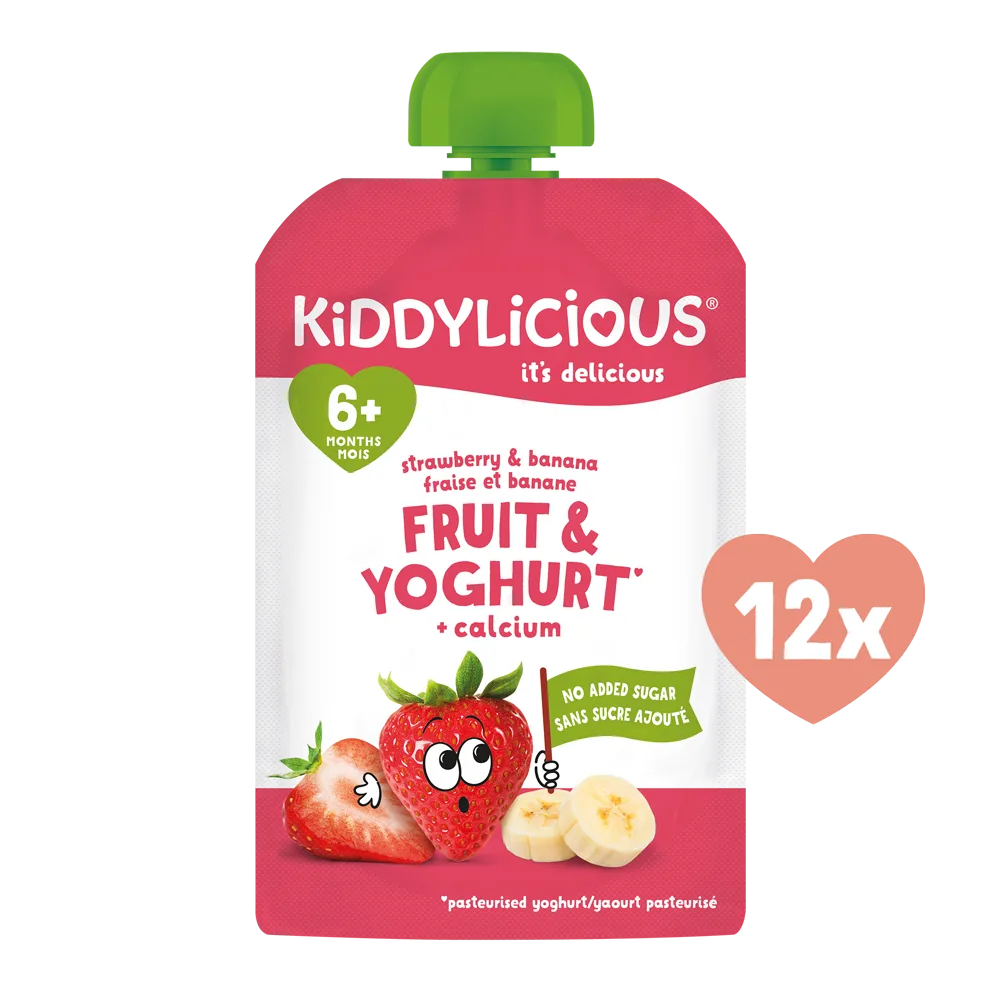 Ovocná kapsička s jahodou, banánom a jogurtom (12 × 100 g)